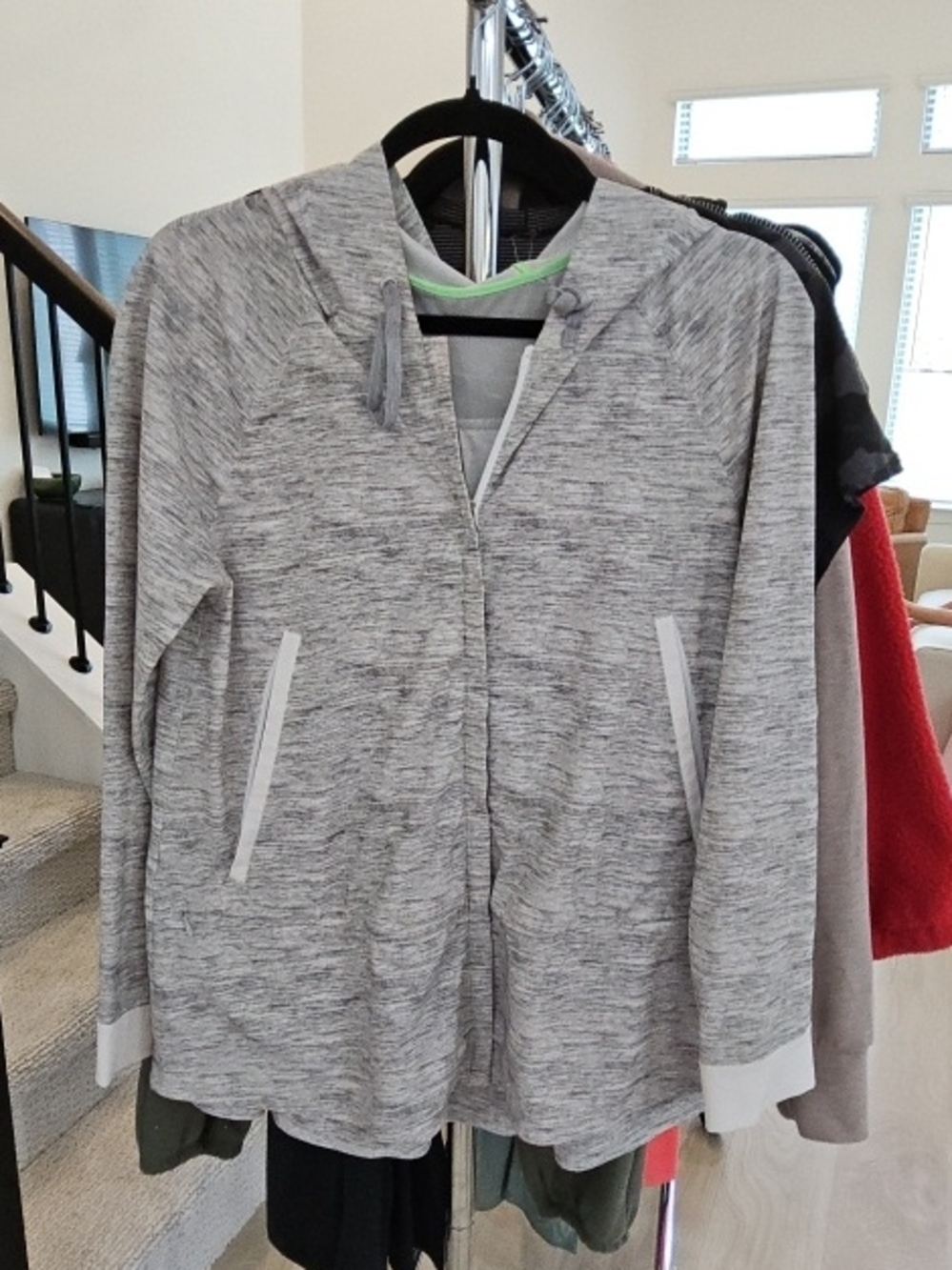lululemon athletica Heather Gray Zip Hoodie Jacket